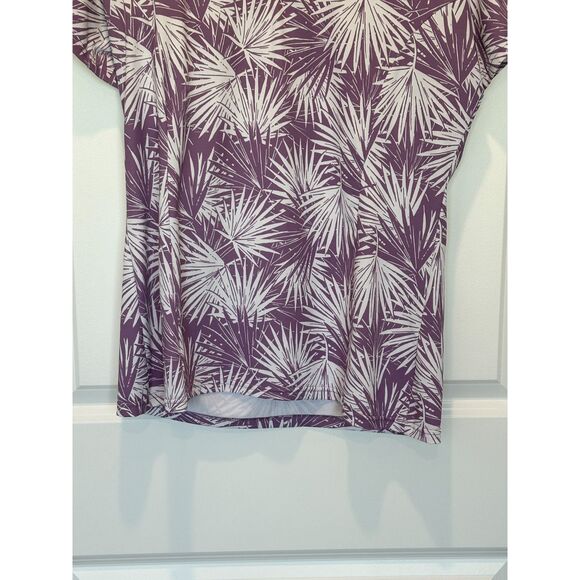 Piper by Smartpak Short Sleeve Sun Shirt Purple Palm Print Size Large - Picture 4 of 6